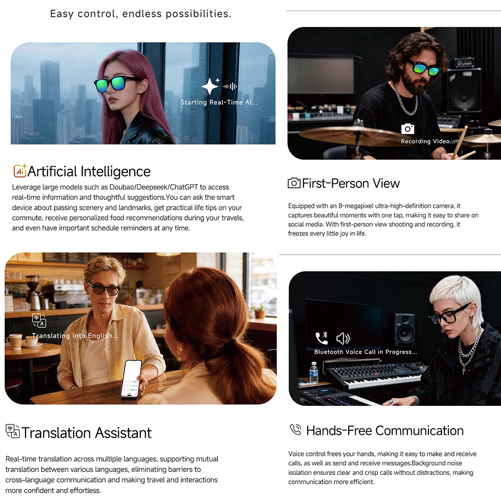 2026 Smart AI-bril MT5-mini Ch - Smart Glasses Lens recensie en prijs